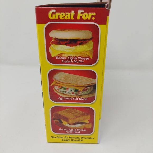 Easy Eggwich Microwave Egg Cooker Breakfast Sandwich Muffin Set Of 2 Non Stick - Picture 4 of 11
